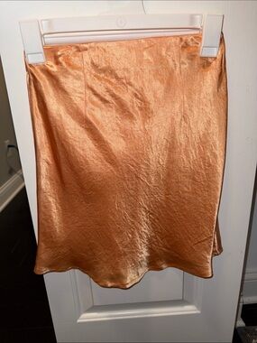 Babaton Satin A-Line Skirt in Copper